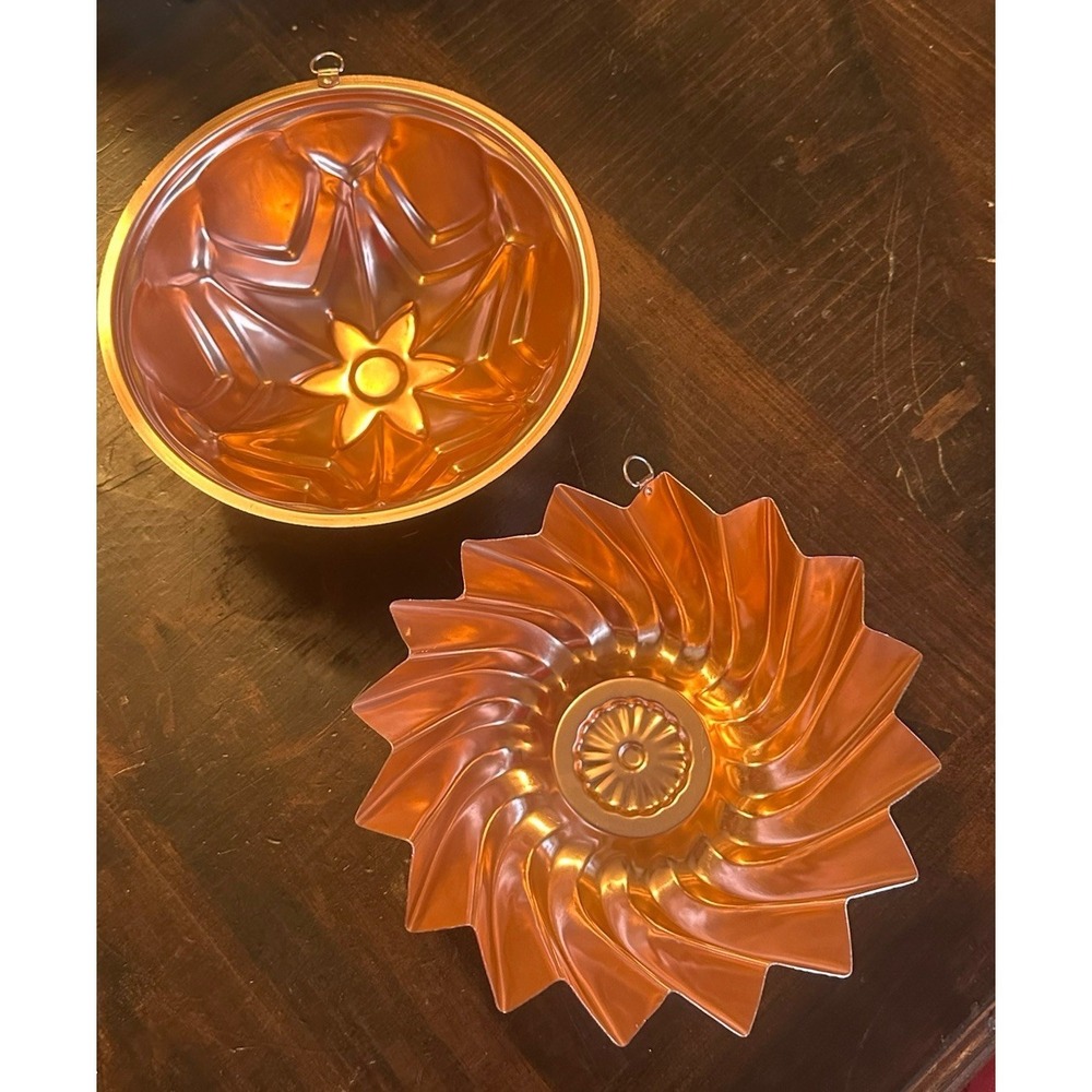 Vintage Copper Aluminum Jello/Dessert Molds Lot of 2